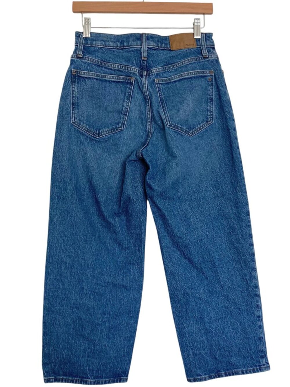 MADEWELL The Perfect Vintage Wide-Leg Crop Jeans Size 27P Blue - Picture 9 of 14